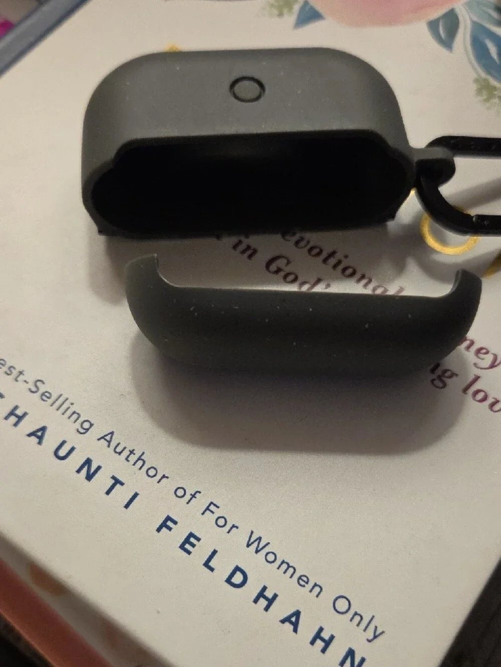 Casetify Black Floral AirPods Pro Case with Carabiner